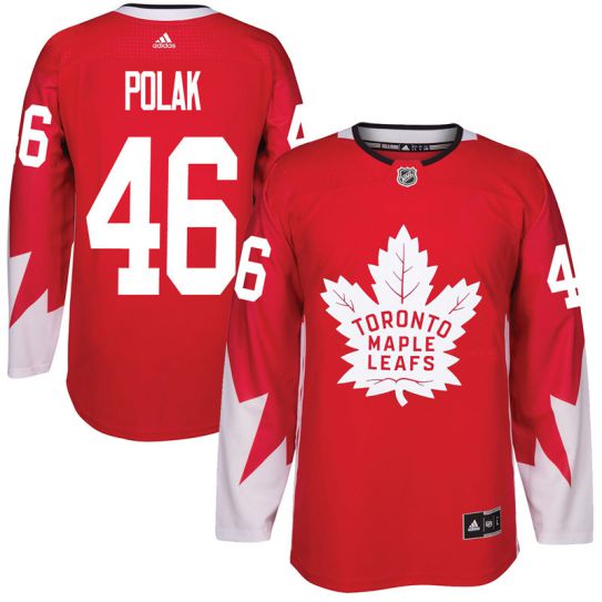 2017 NHL Toronto Maple Leafs Men #46 Roman Polak red jersey->->NHL Jersey